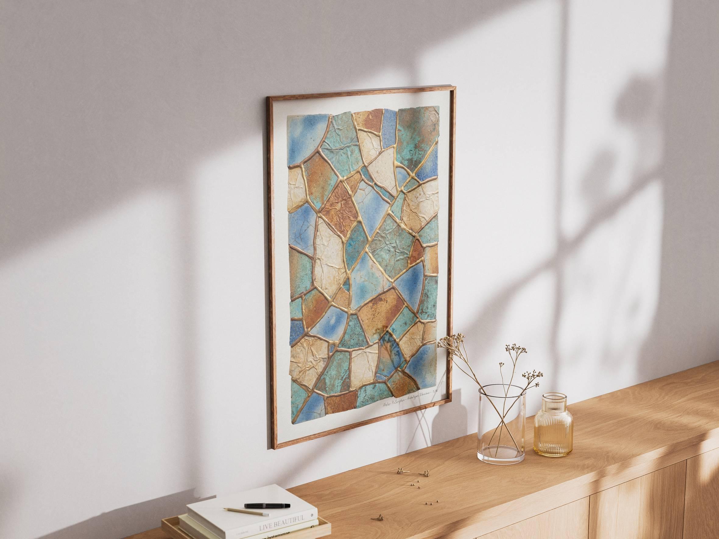 Silent Archetypes #2: Guardian of Fragments - Abstract Symbolism Wall Art Print view 2