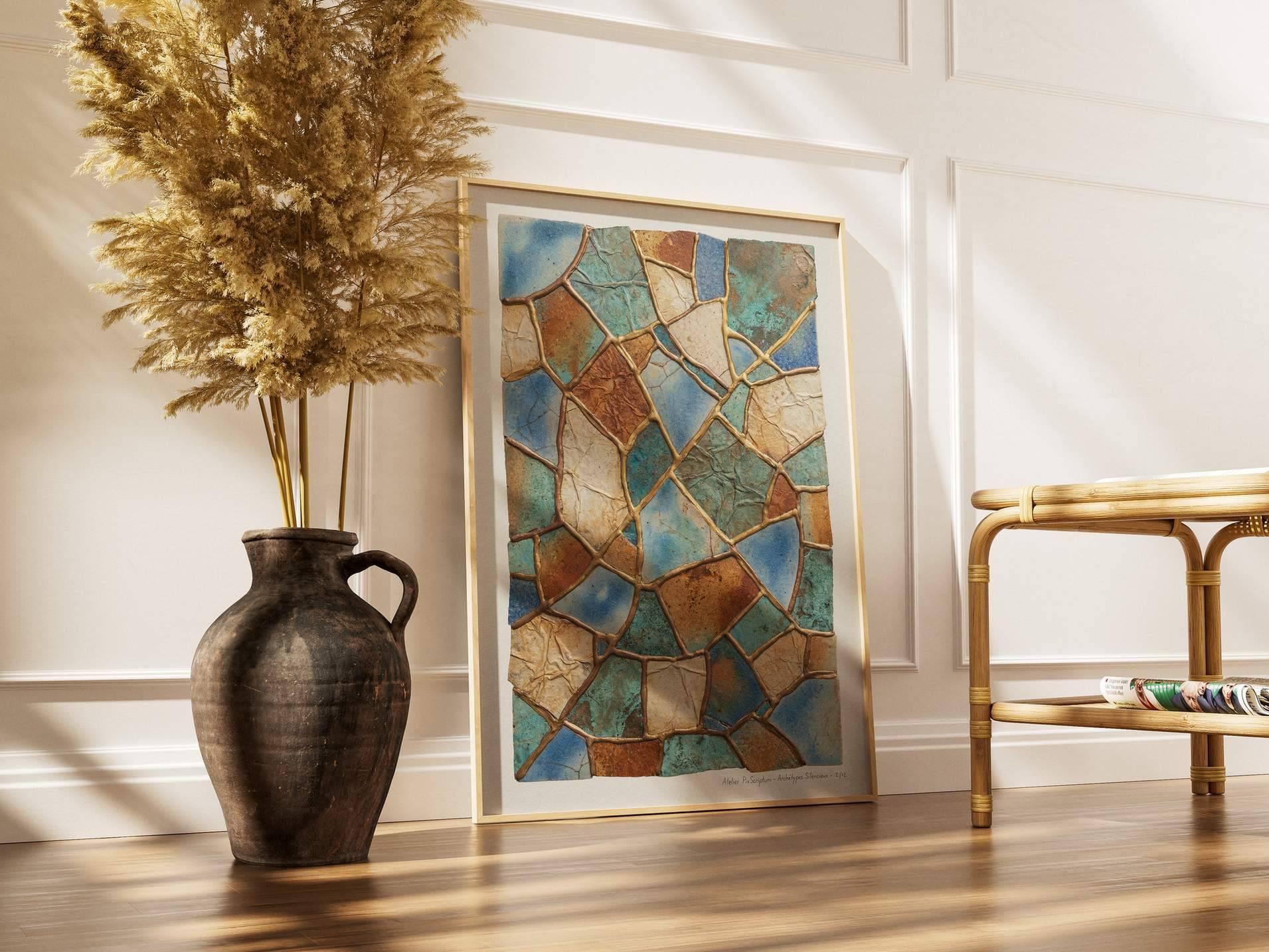 Silent Archetypes #2: Guardian of Fragments - Abstract Symbolism Wall Art Print view 4