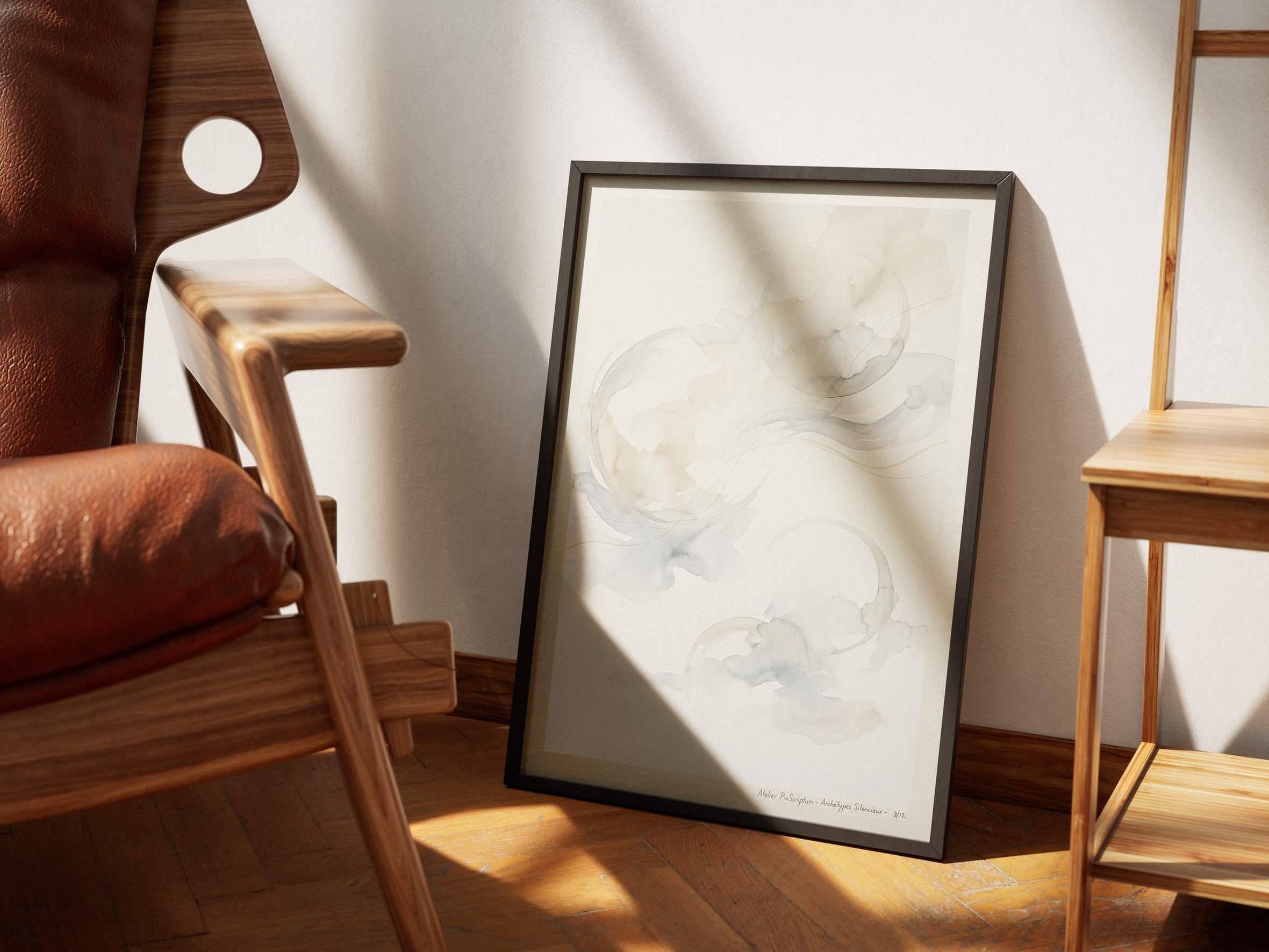 Silent Archetypes #3: Echo of Silence - Abstract Symbolism Wall Art Print view 3