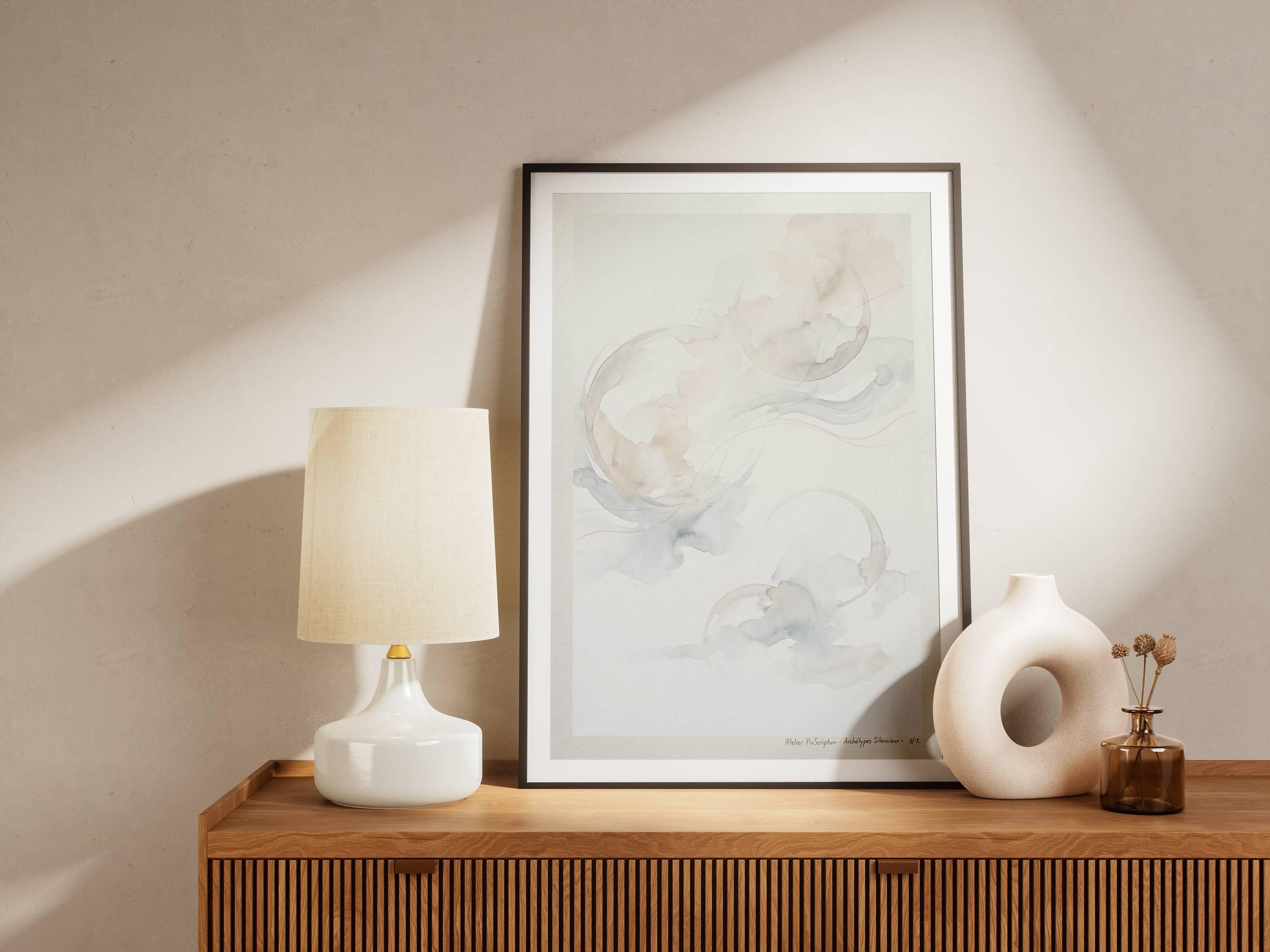 Silent Archetypes #3: Echo of Silence - Abstract Symbolism Wall Art Print view 4