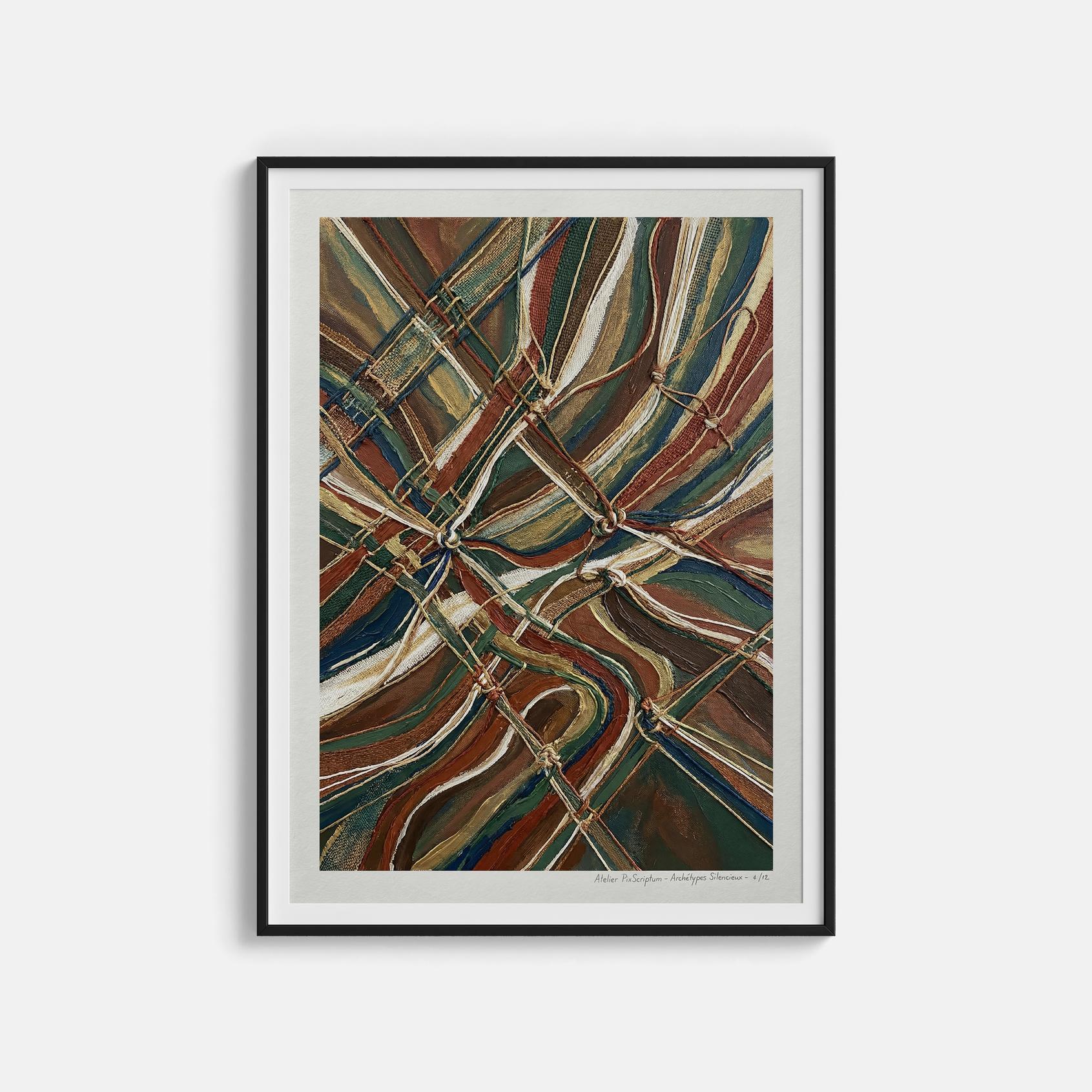 Silent Archetypes #4: Weaver of Destinies - Abstract Symbolism Wall Art Print view 1