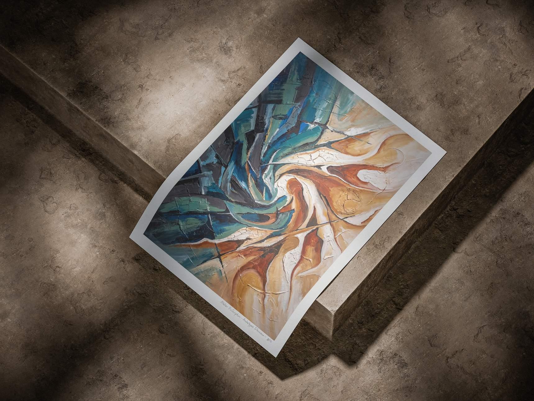 Silent Archetypes #8: Dance of Contradictions - Abstract Symbolism Wall Art Print view 3