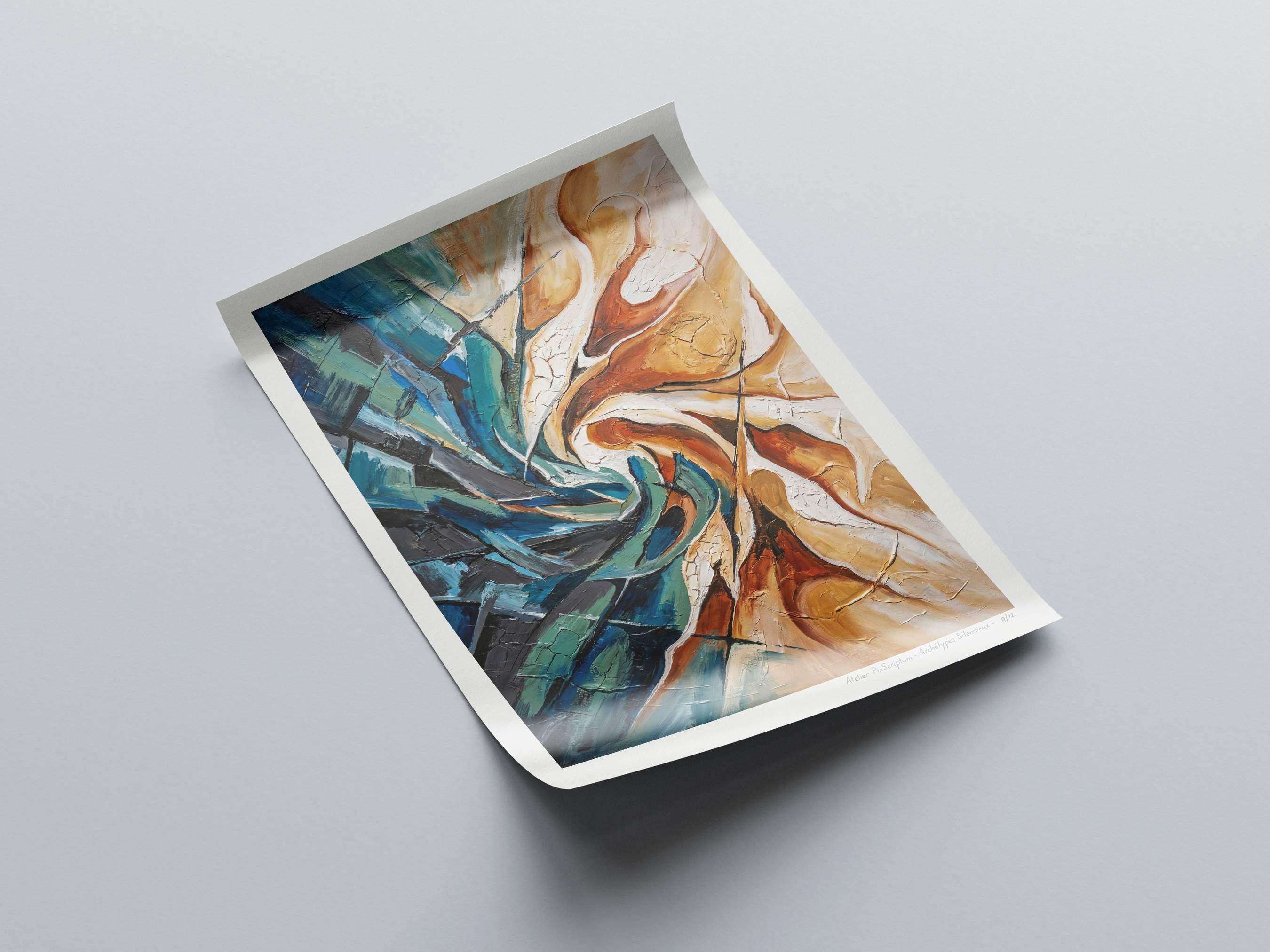 Silent Archetypes #8: Dance of Contradictions - Abstract Symbolism Wall Art Print view 5