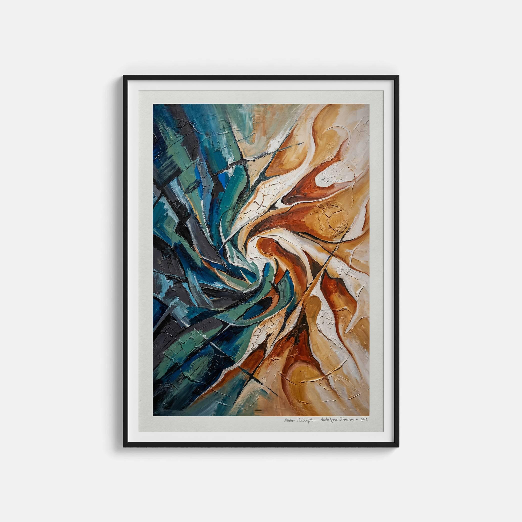 Silent Archetypes #8: Dance of Contradictions - Abstract Symbolism Wall Art Print view 1