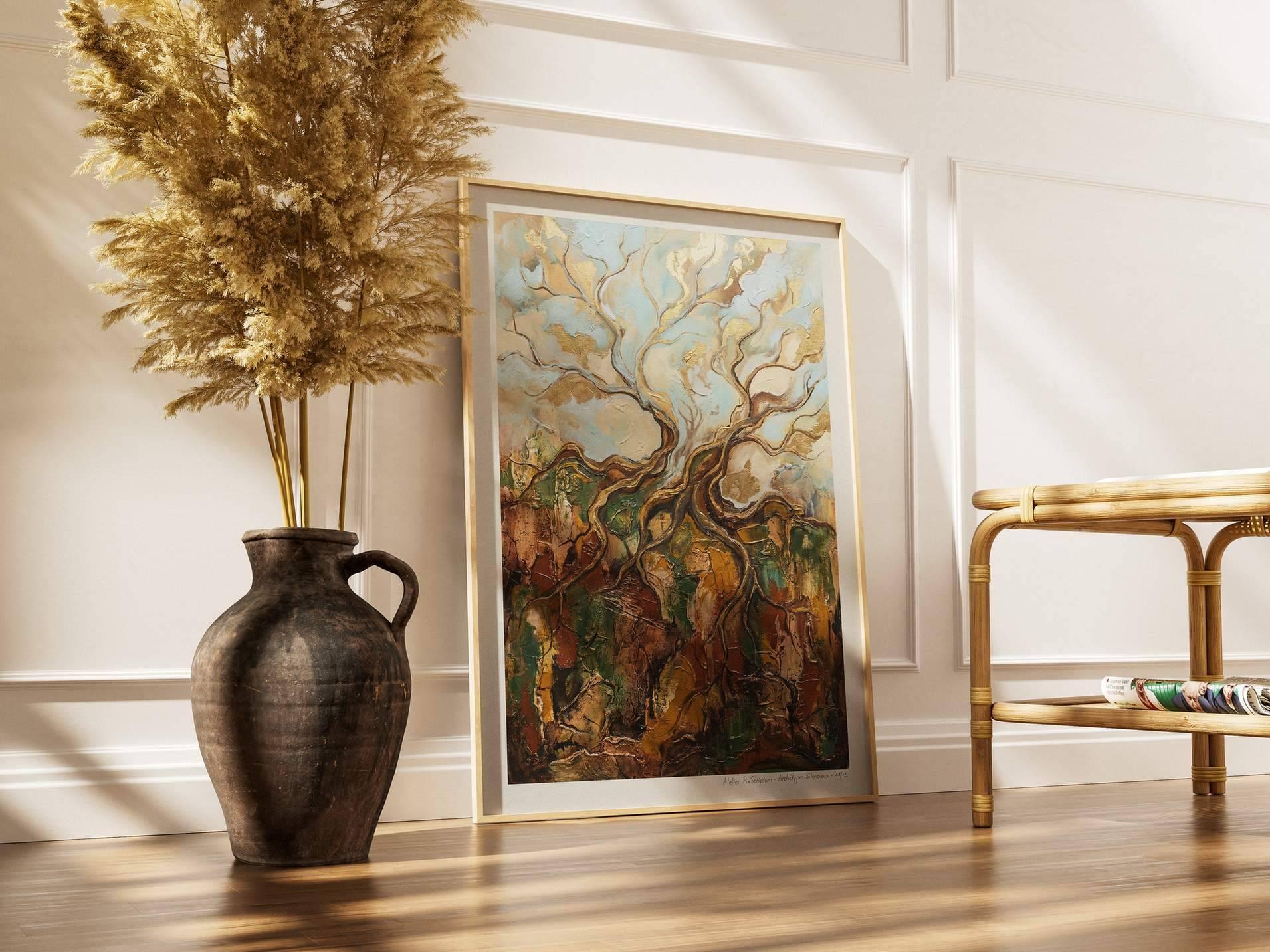 Silent Archetypes #11: Song of Roots - Abstract Symbolism Wall Art Print view 3