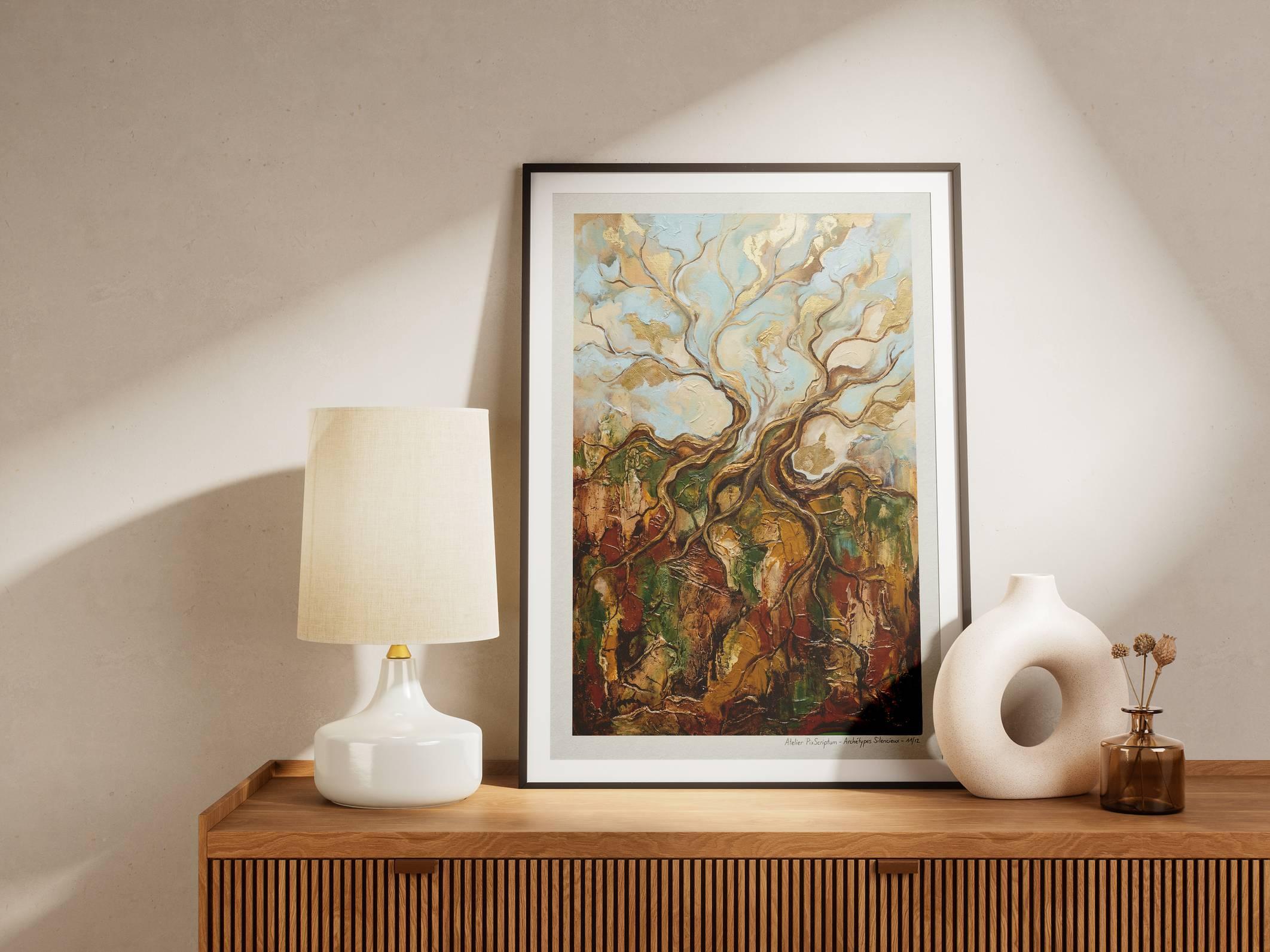 Silent Archetypes #11: Song of Roots - Abstract Symbolism Wall Art Print view 4