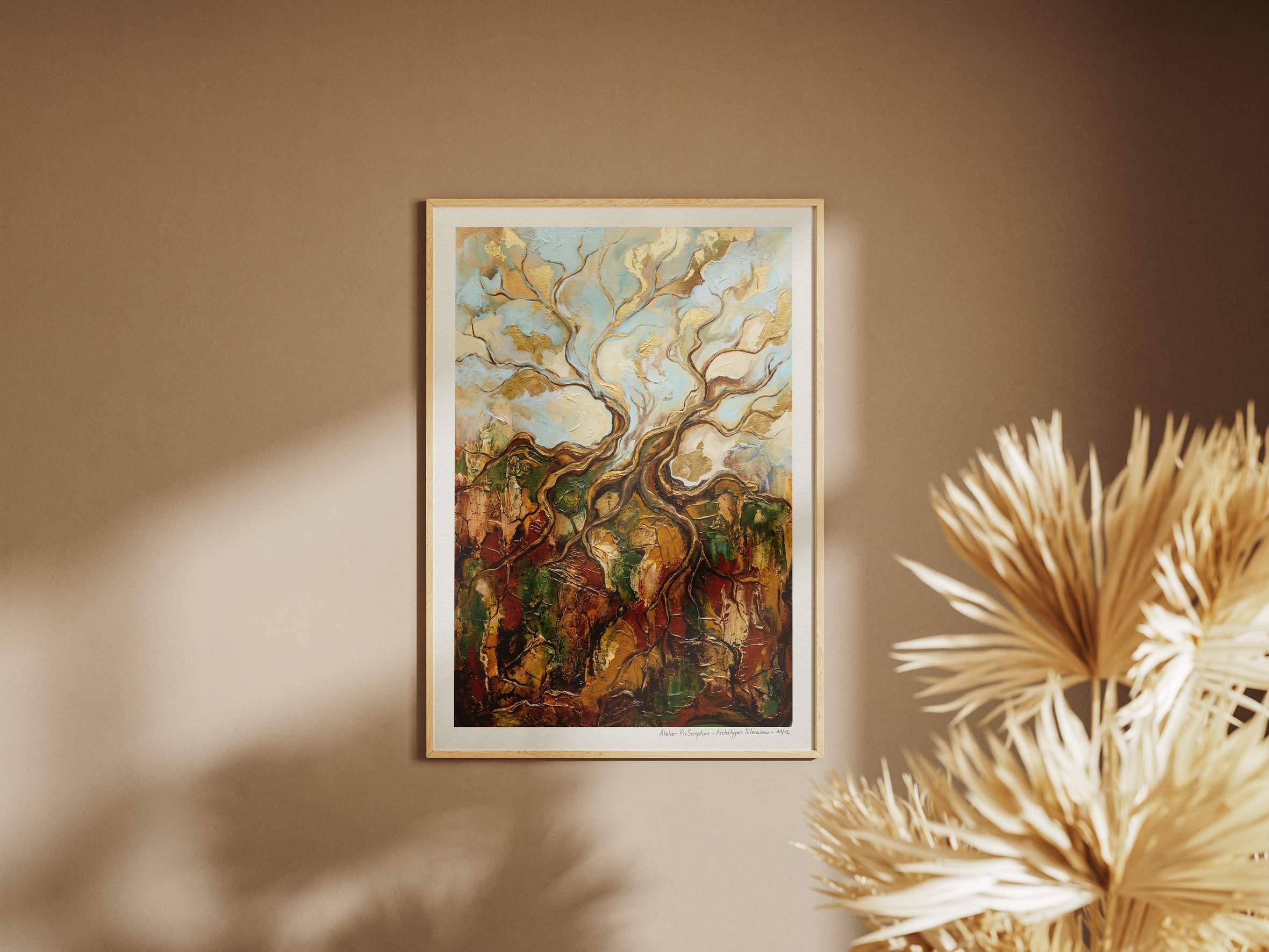 Silent Archetypes #11: Song of Roots - Abstract Symbolism Wall Art Print view 7