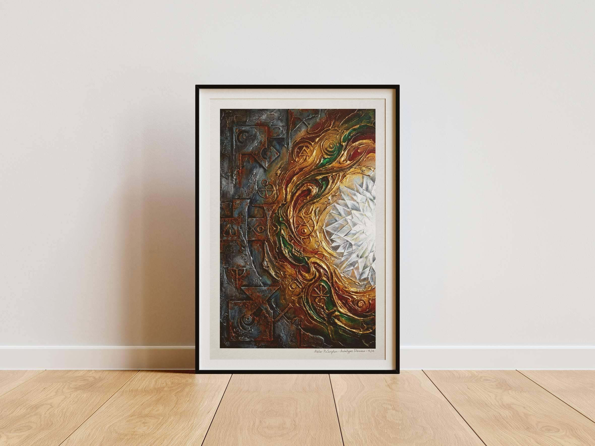 Silent Archetypes #12: Alchemist of Time - Abstract Symbolism Wall Art Print view 6